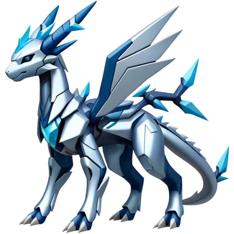 Cyborg-Kyurem-Glaceon-dialga-hybrid, full body emoji