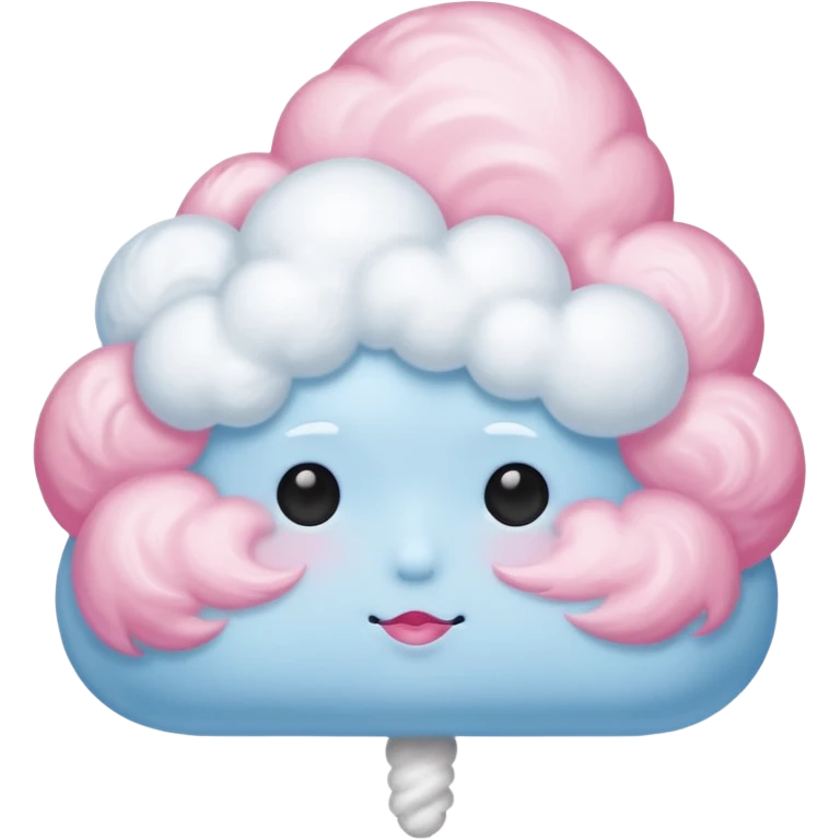 cloud person cotton candy, emoji