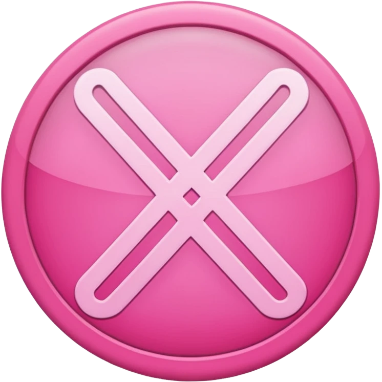 un ícono con una X en color rosa con este código de color #FDD2EF emoji