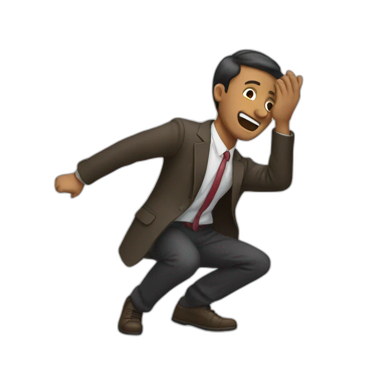 Un homme qui fait un dab emoji