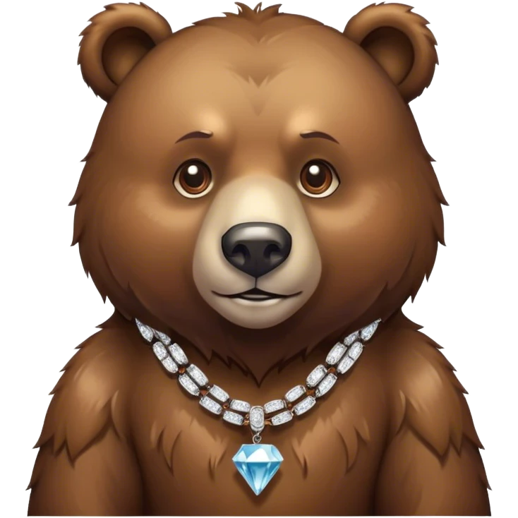 bear with diamond chainz emoji