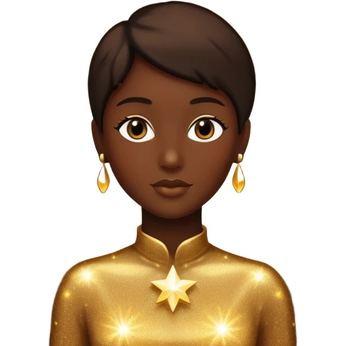 human silhouette glowing with sparkles emoji