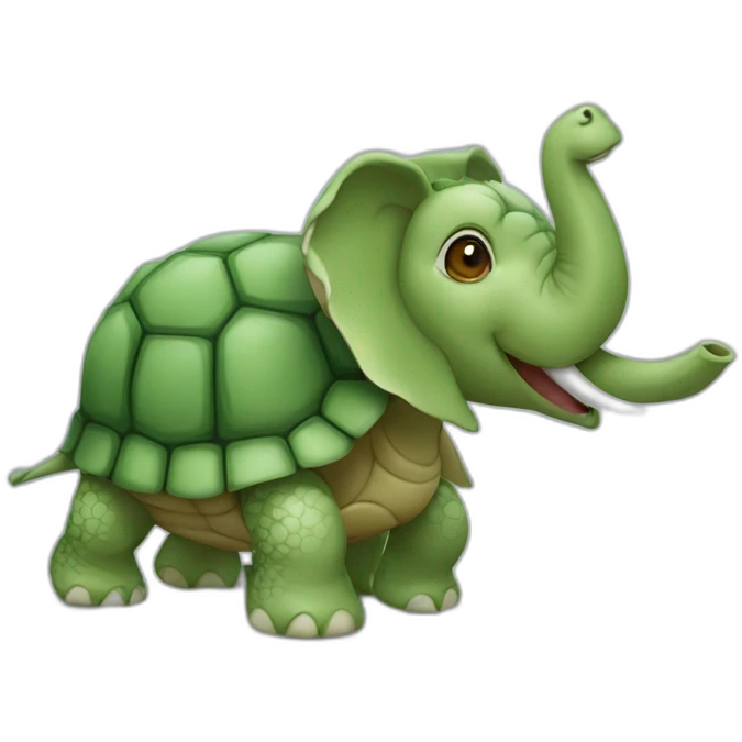 Tortue sur éléphant emoji