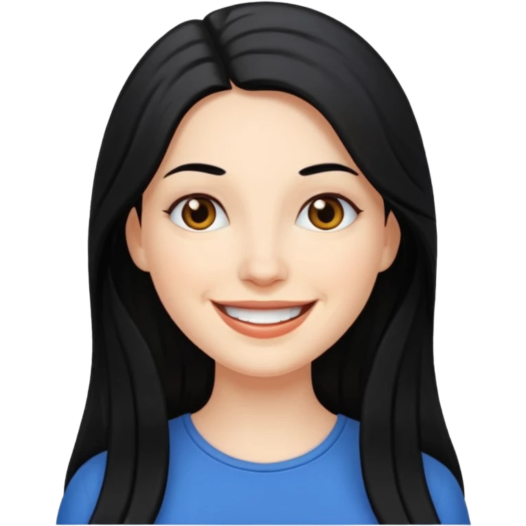 Mujer blanca pelo largo negro coceethe emoji