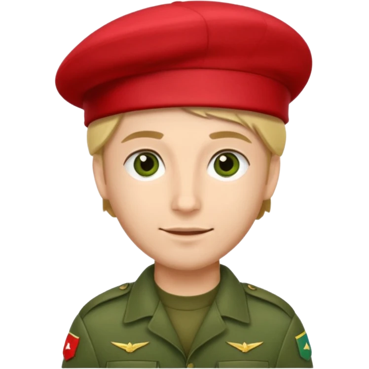 parachutiste militaire avec un béret rouge sur la tête  emoji