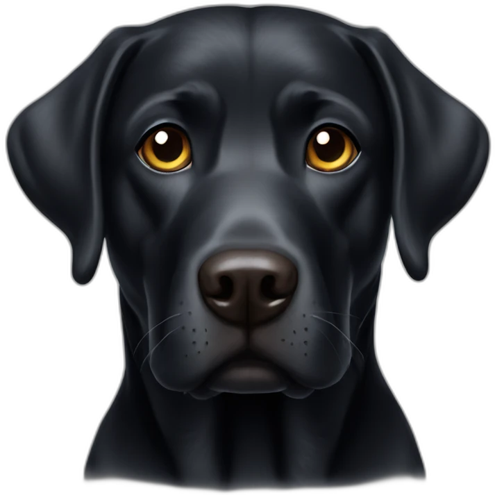 black elder labrador emoji