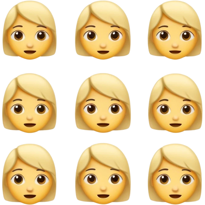 Cute human with different emotions emoji