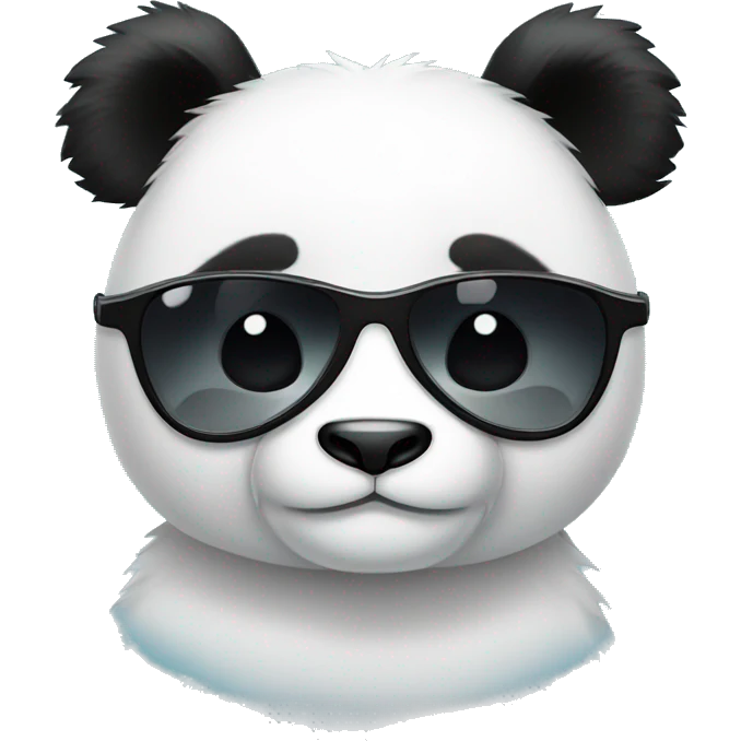 Very cute panda with dark sunglasses emoji