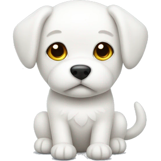 White plush dog emoji