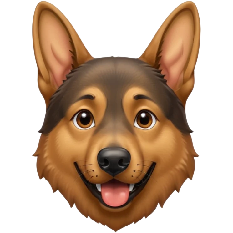 German shepherd head panting bark emoji