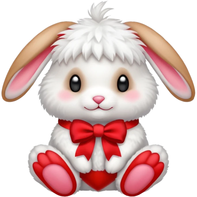 Peluche lapin noel cute emoji