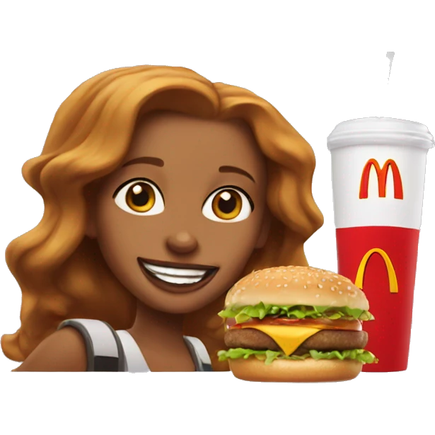 girl mcdonalds emoji