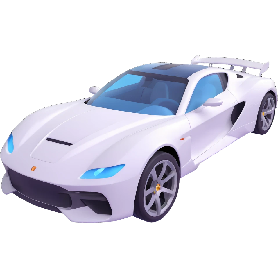 luxury sports car with a transparent layer being unrolled or placed over the hood, elegant and high-end emoji
