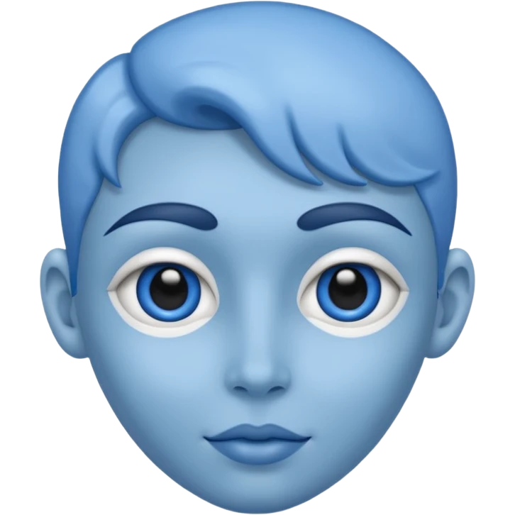 Heart eyes but blue emoji