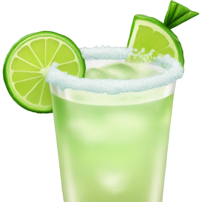 Margarita with a lime and salted rim emoji