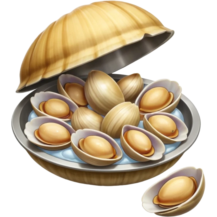 opened clams with meat emoji