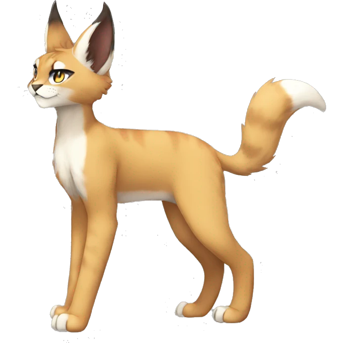 Anthro Sona-Fakemon Lynx-Caracal Full Body emoji