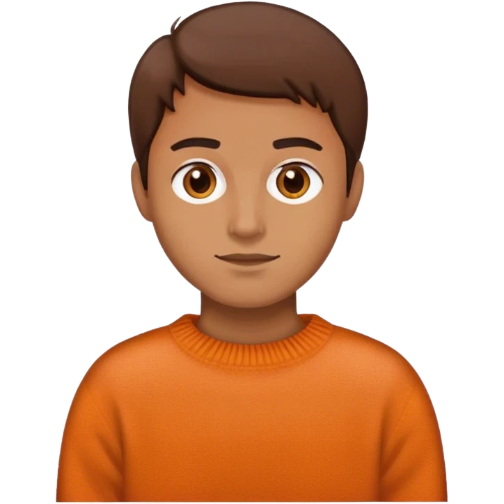 Orange and brown just the warm sweater emoji