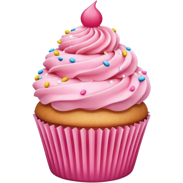 Cupcake with pink icing emoji