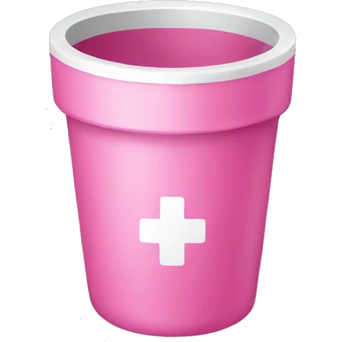 Pink medicine cup emoji