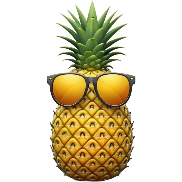 Pineapple wearing sunglasses emoji