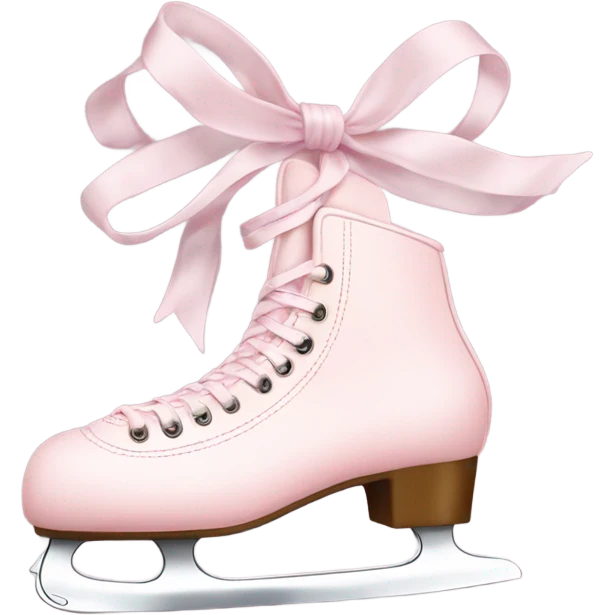 aesthetic pastel pink ice skates emoji