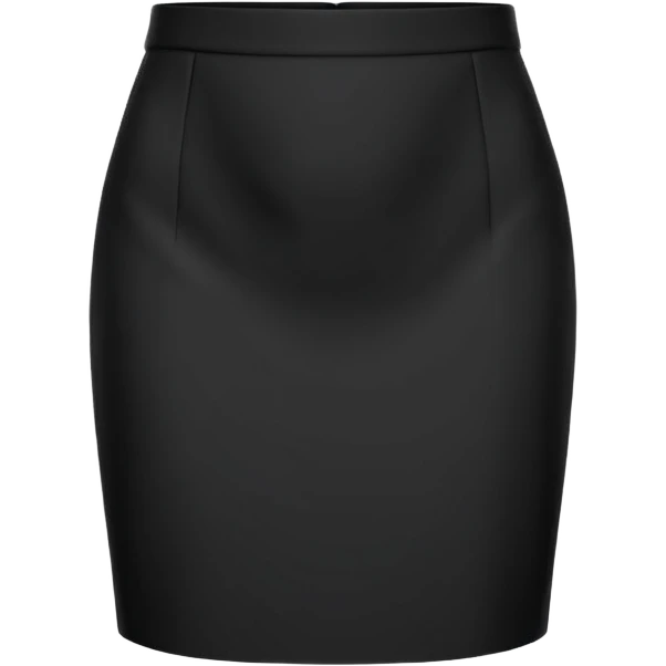 plain isolated black mini pencil skirt emoji