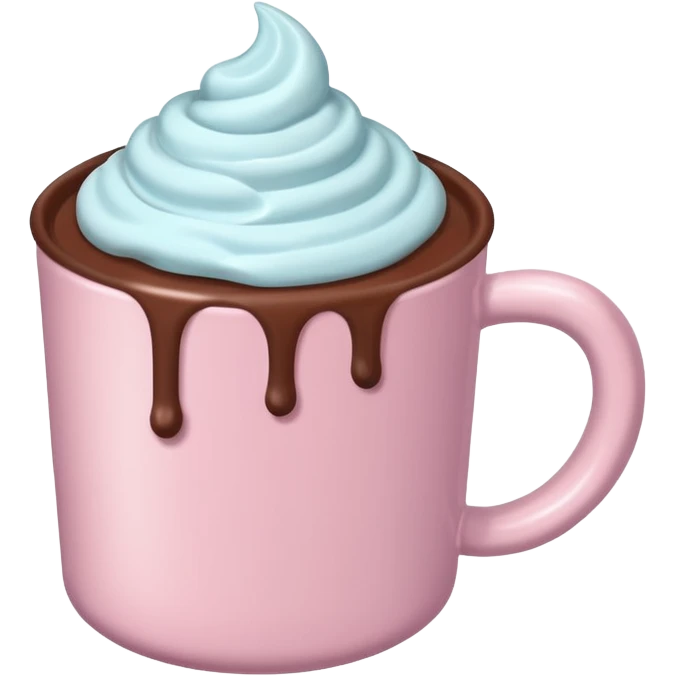 Romantic pastel Hot chocolate  emoji