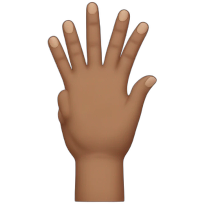 Trois doigts main emoji