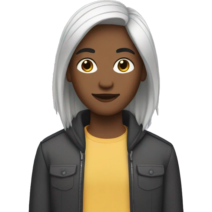 nonbinary person with straight hair emoji