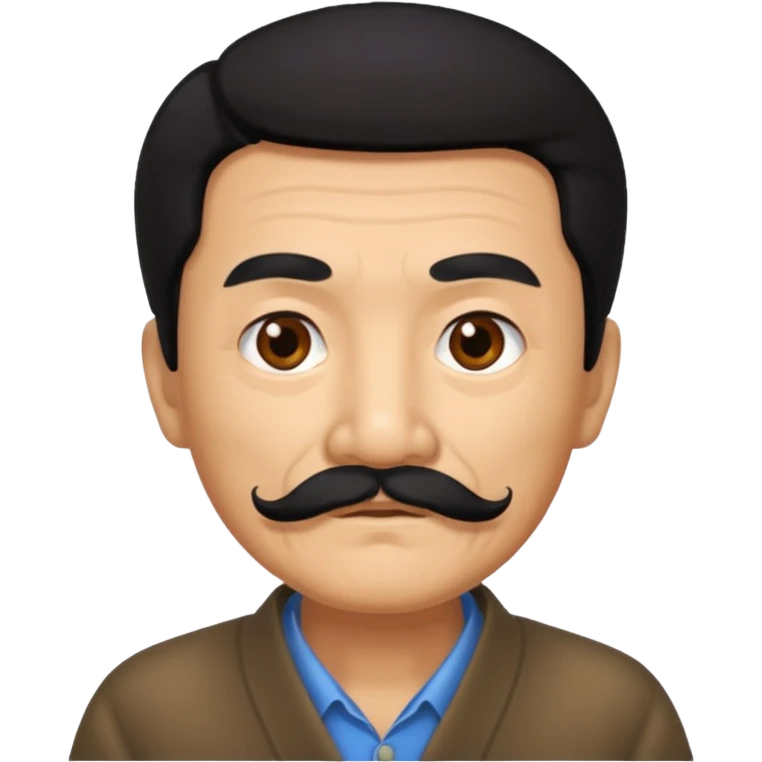 Old Chinese man with full mustache emoji