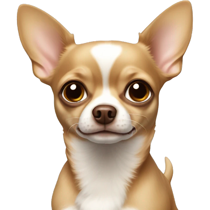 Brown chihuahua with creamy chihuahua  emoji