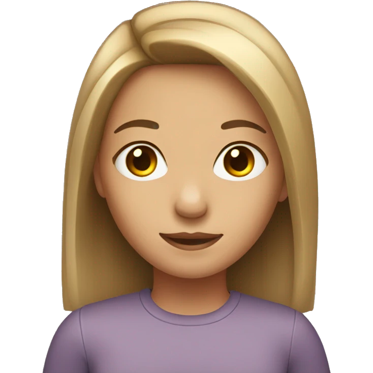 girl with straight medium hair emoji