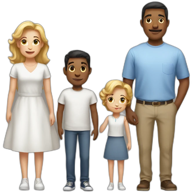 father, mother, Big boy, girl emoji