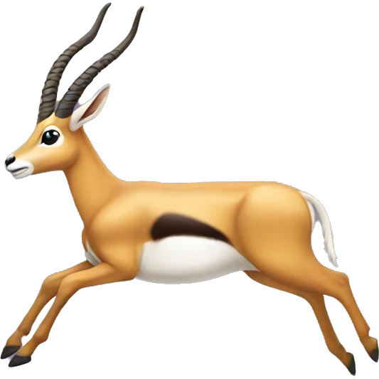 Springbok jumping side view emoji