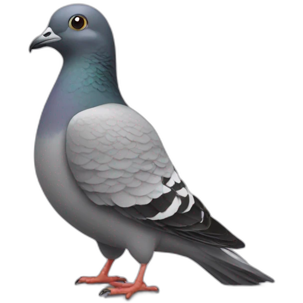 Awkward pigeon emoji