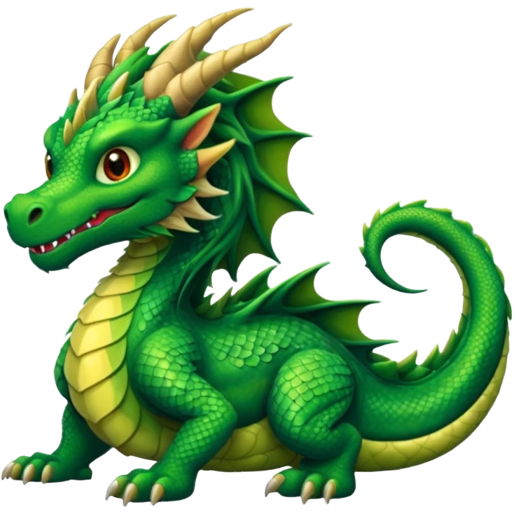 long hair dragon emoji