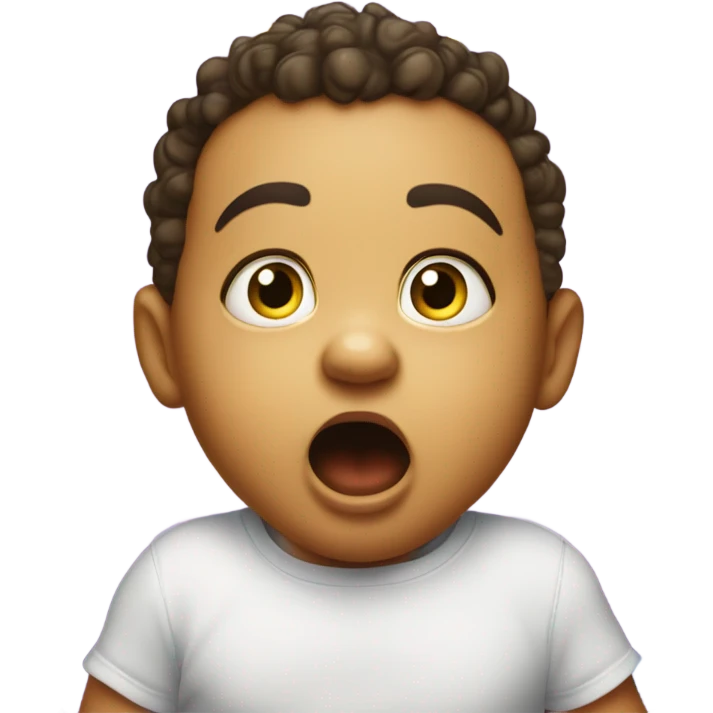 surprised baby with a explosion   emoji
