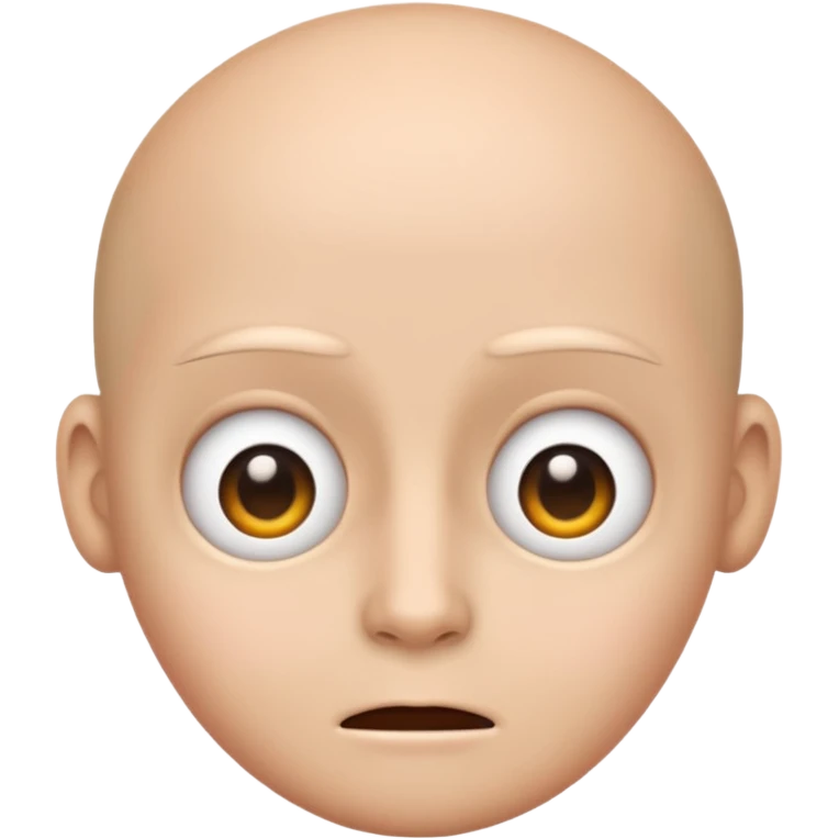 emoji with *NO* eyebrows staring into your soul  emoji