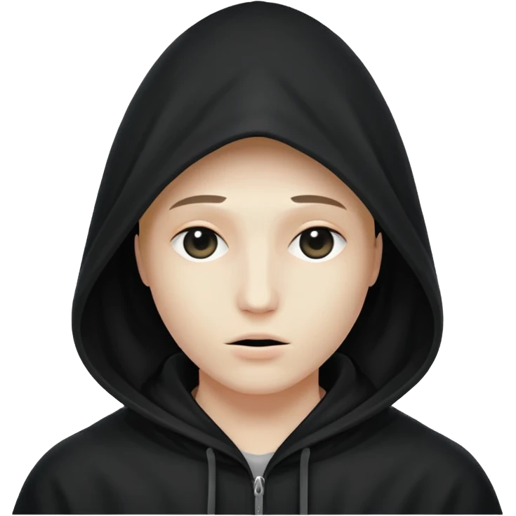 mysterious hooded cant see face from shadow emoji