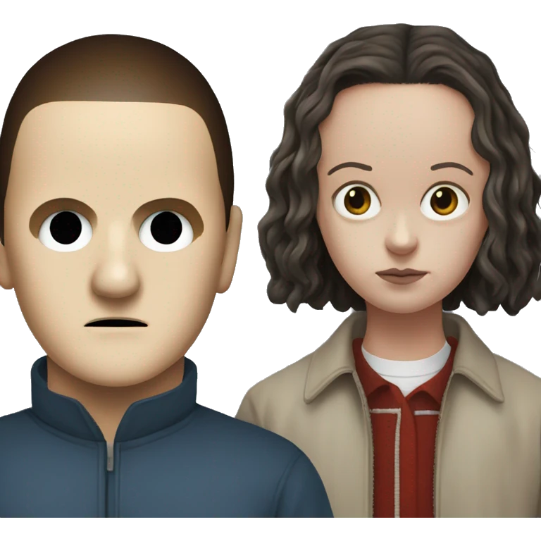 michael myers and eleven from stranger things emoji