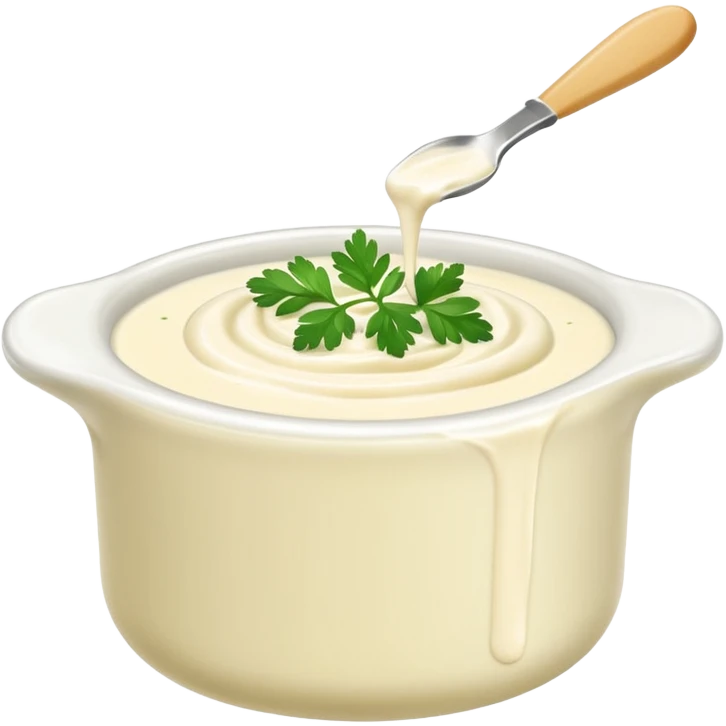 cream cheese dipping sauce with chopped coriander emoji