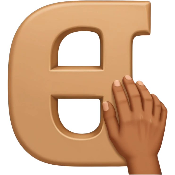 Hand emoji sign for letter D emoji