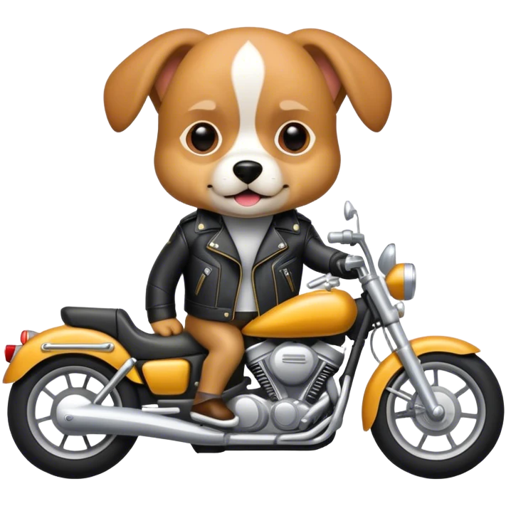 dog on motorcycle  emoji