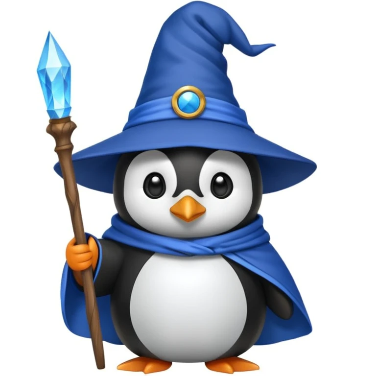 Penguin Wizard emoji