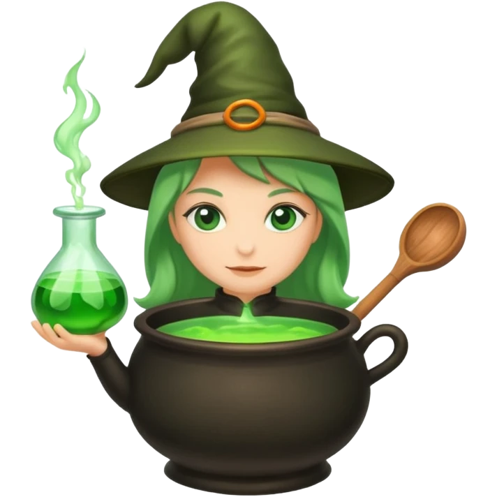 green witch cooking potion emoji