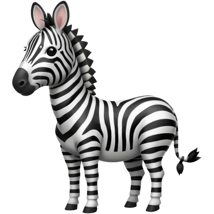 A zebra listening to music emoji