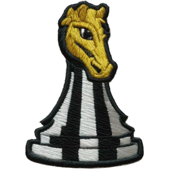Knight chess piece embroidered cobra  emoji