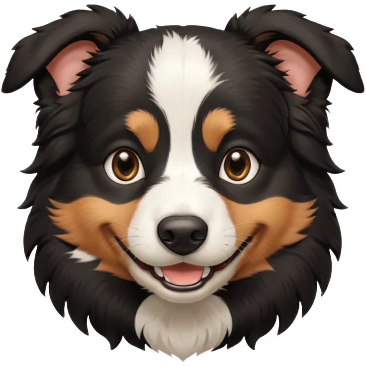 smille black bordercollie emoji