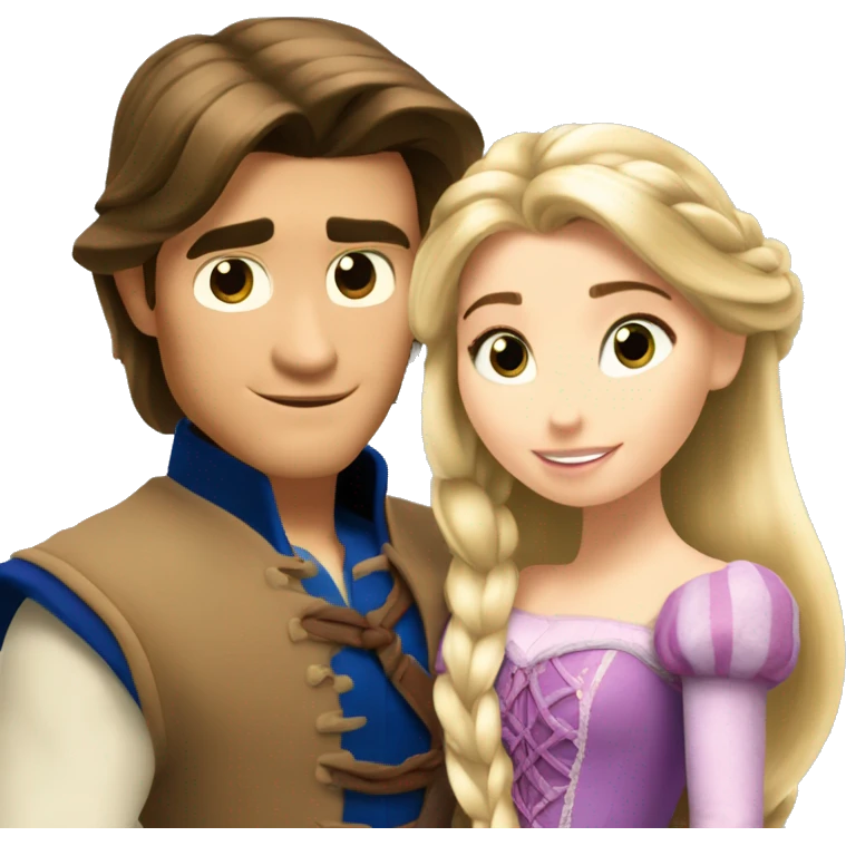 Princess Rapunzel and Flynn Rider  emoji
